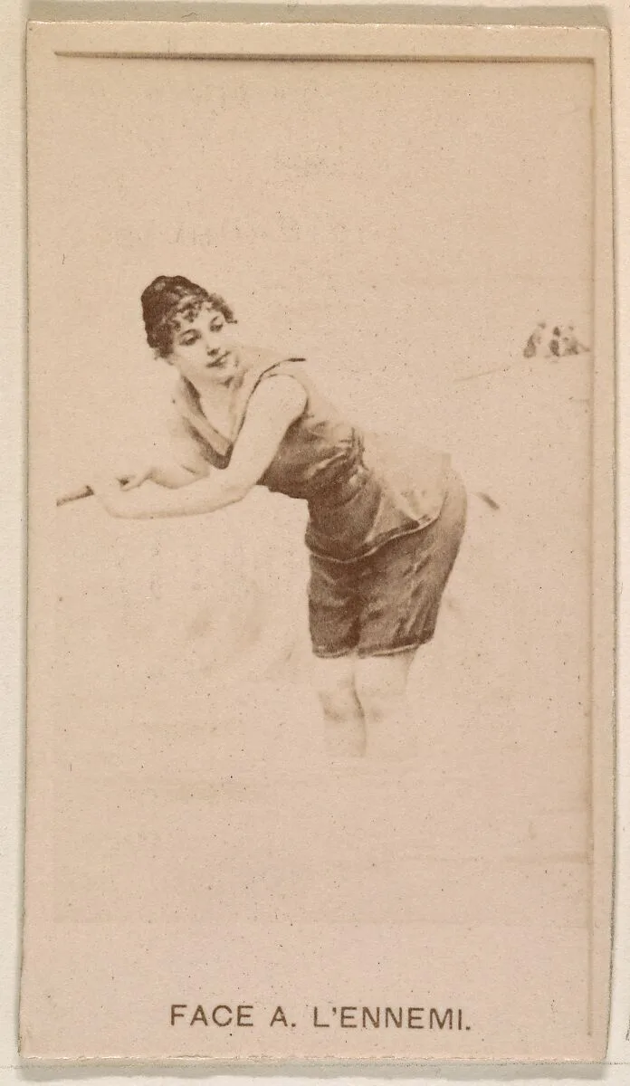 Face A. L'ennemi, from the Actresses series (N245) issued by Kinney Brothers to promote Sweet Caporal Cigarettes — Kinney Brothers Tobacco Company