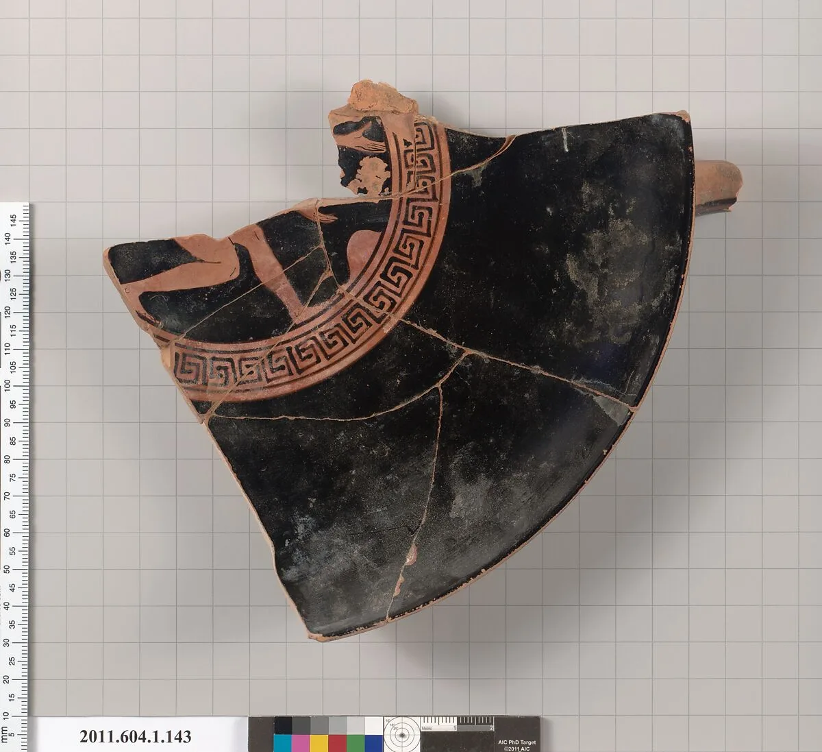 Terracotta fragment of a kylix (drinking cup) — Veii Painter