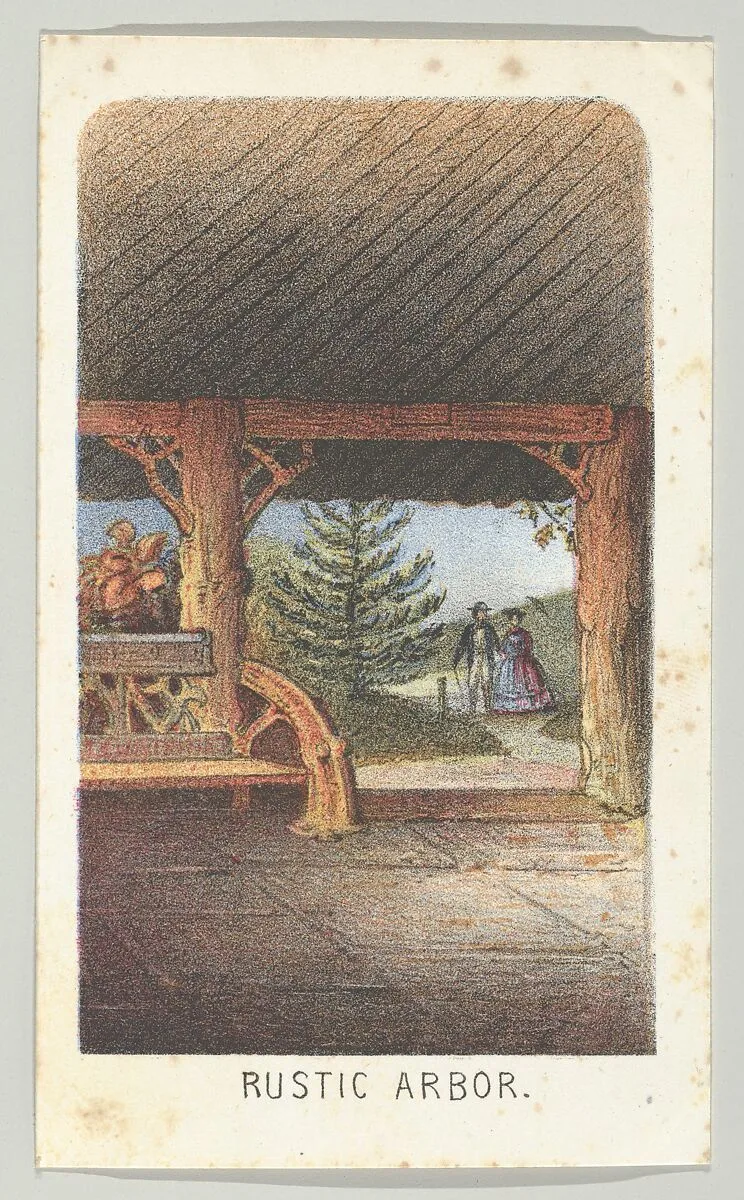 Rustic Arbor, from the series, Views in Central Park, New York, Part 3 — Louis Prang & Co.