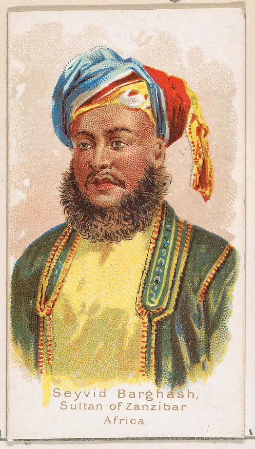 Seyvid Barghash, Sultan of Zanzibar, Africa, from the Savage and Semi-Barbarous Chiefs and Rulers series (N189) issued by Wm. S. Kimball & Co. — William S. Kimball & Company