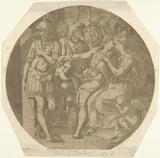 A Man Saying his Farewells to a Woman