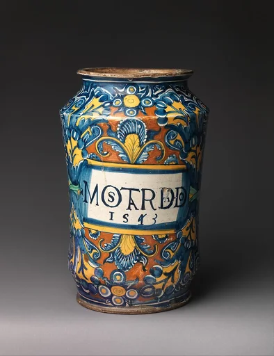 Storage jar (albarello) for mostarda