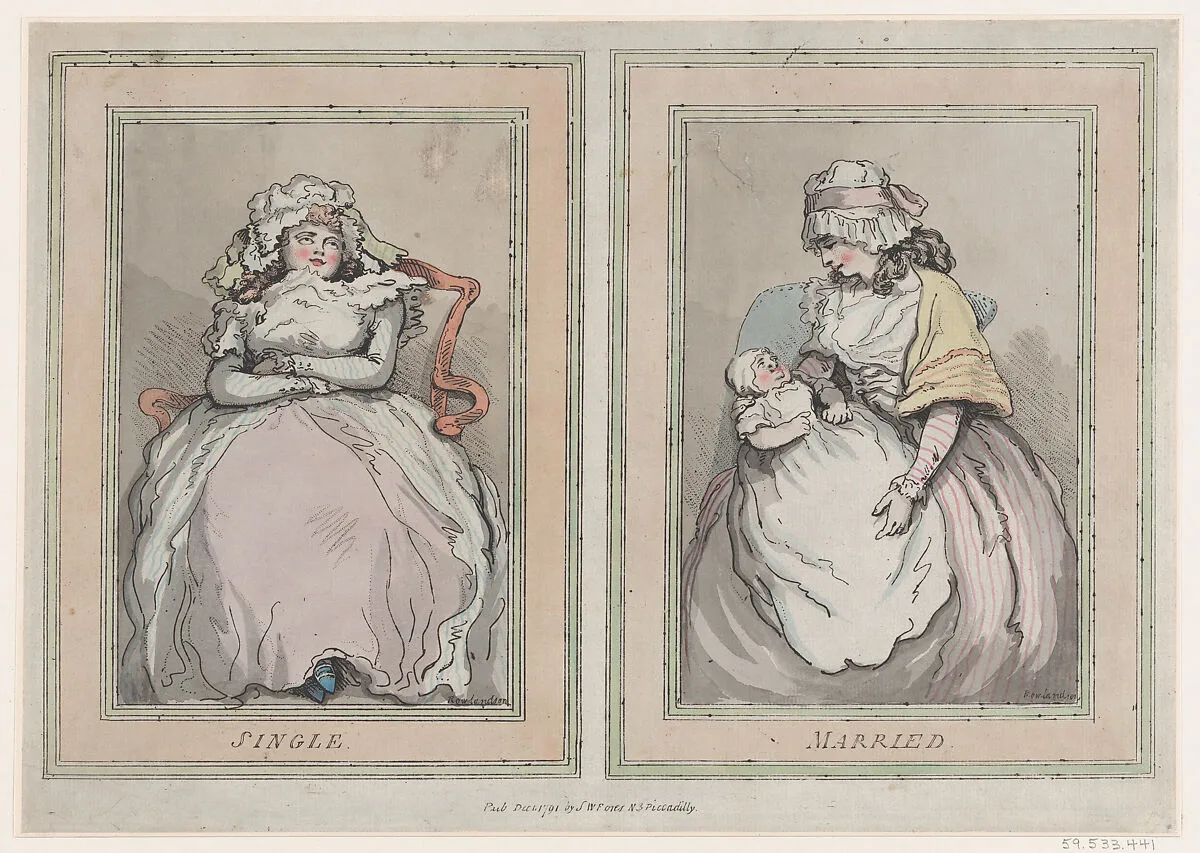 Single and Married — S. W. Fores|Thomas Rowlandson