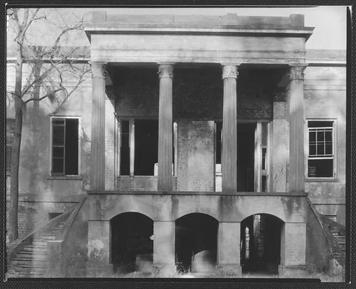[Façade Detail of Hermitage Plantation House, Near Savannah, Georgia]