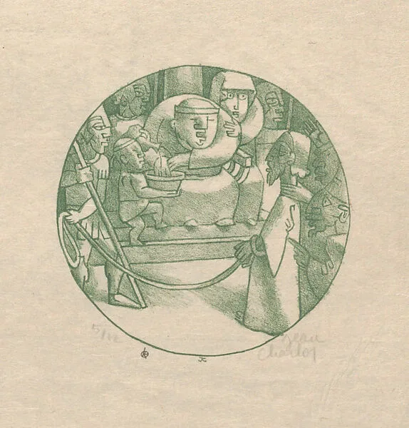 Christ taken down from the cross, a circular composition — Jean Charlot|Kistler (Lynton R. and/or Will A.)