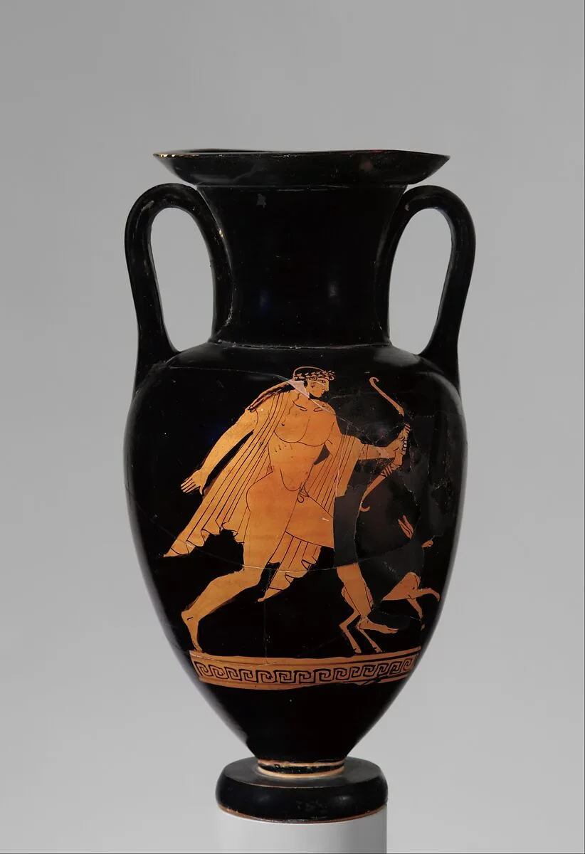 Terracotta Nolan neck-amphora (jar) — Bowdoin Painter