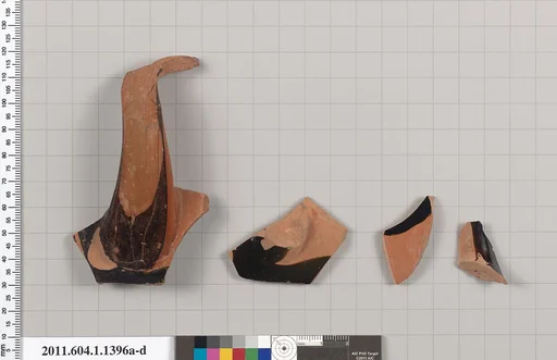 Terracotta fragments of kylikes (drinking cups)