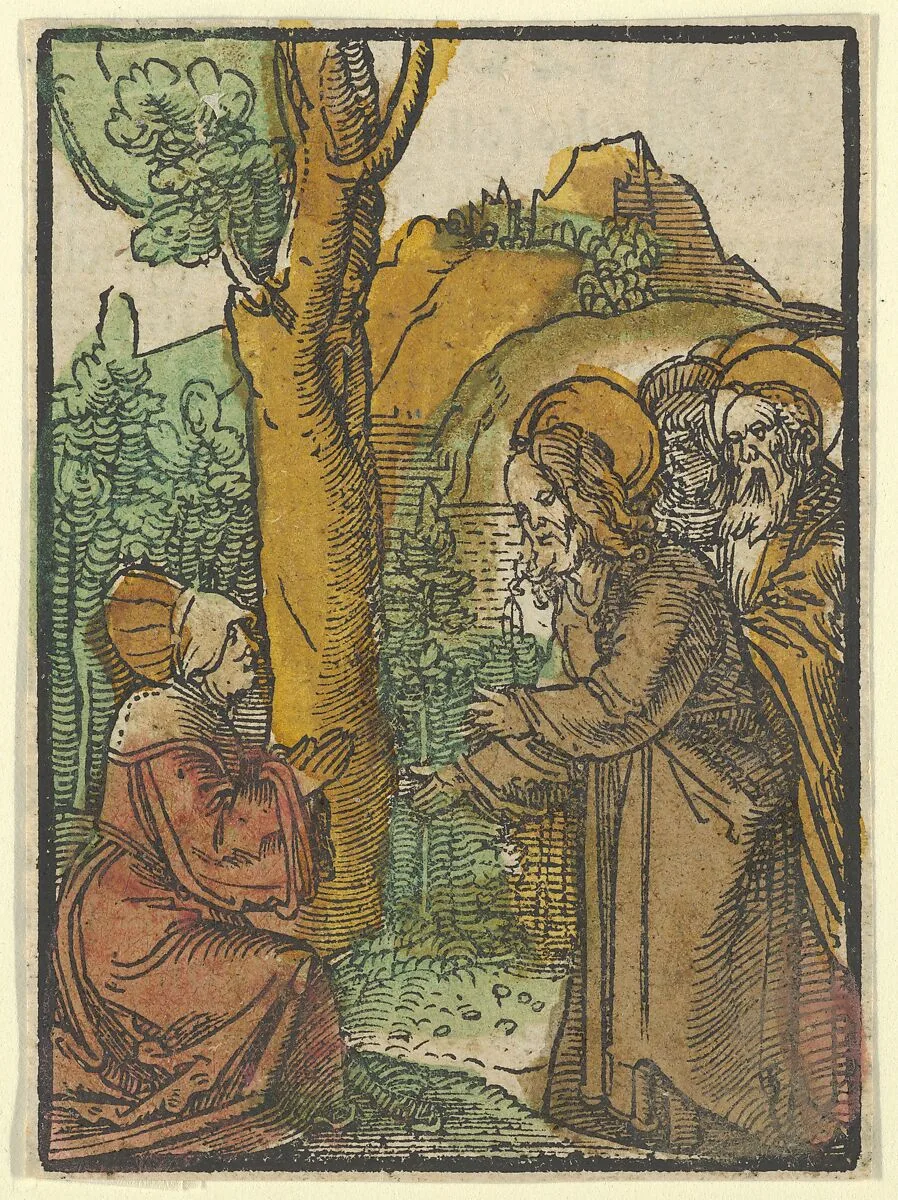 Christ and the Woman of Canaan, from Das Plenarium — Hans Schäufelein|Adam Petri