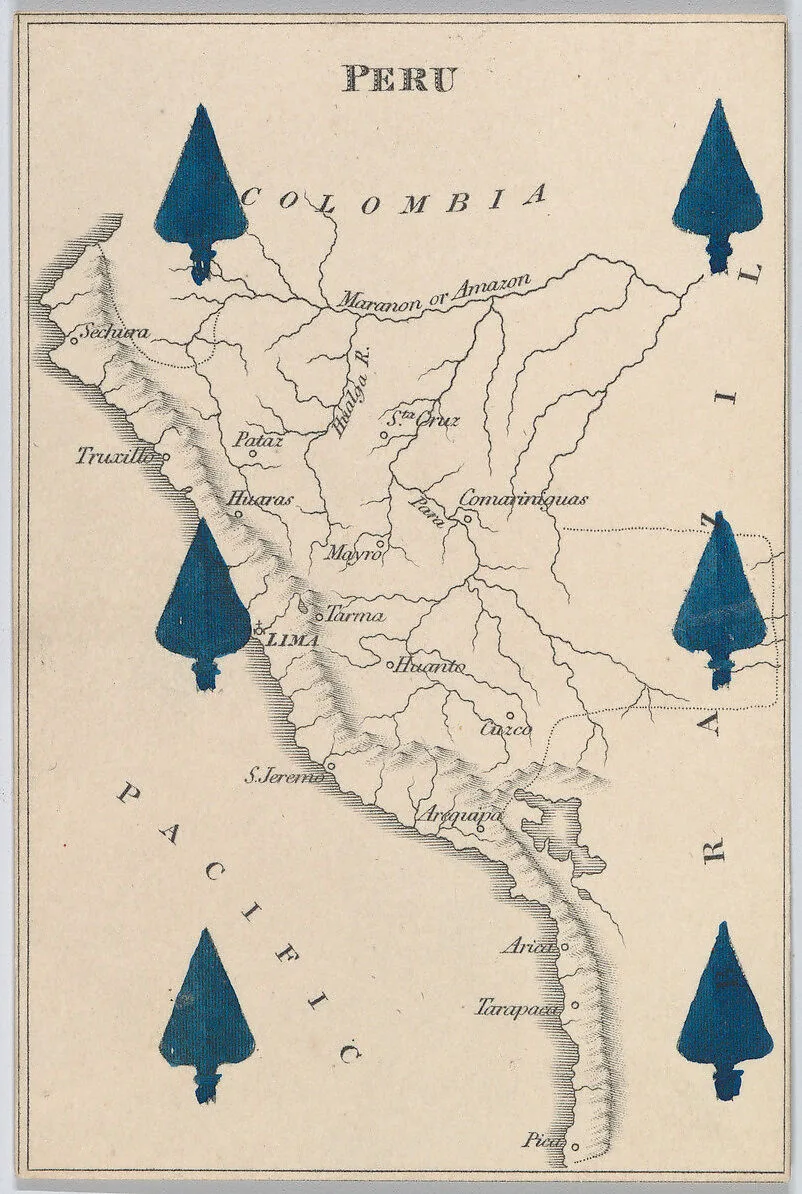 Peru, from "Court Game of Geography" — William and Henry Rock
