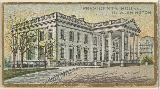 President's House in Washington, from the General Government and State Capitol Buildings series (N14) for Allen & Ginter Cigarettes Brands
