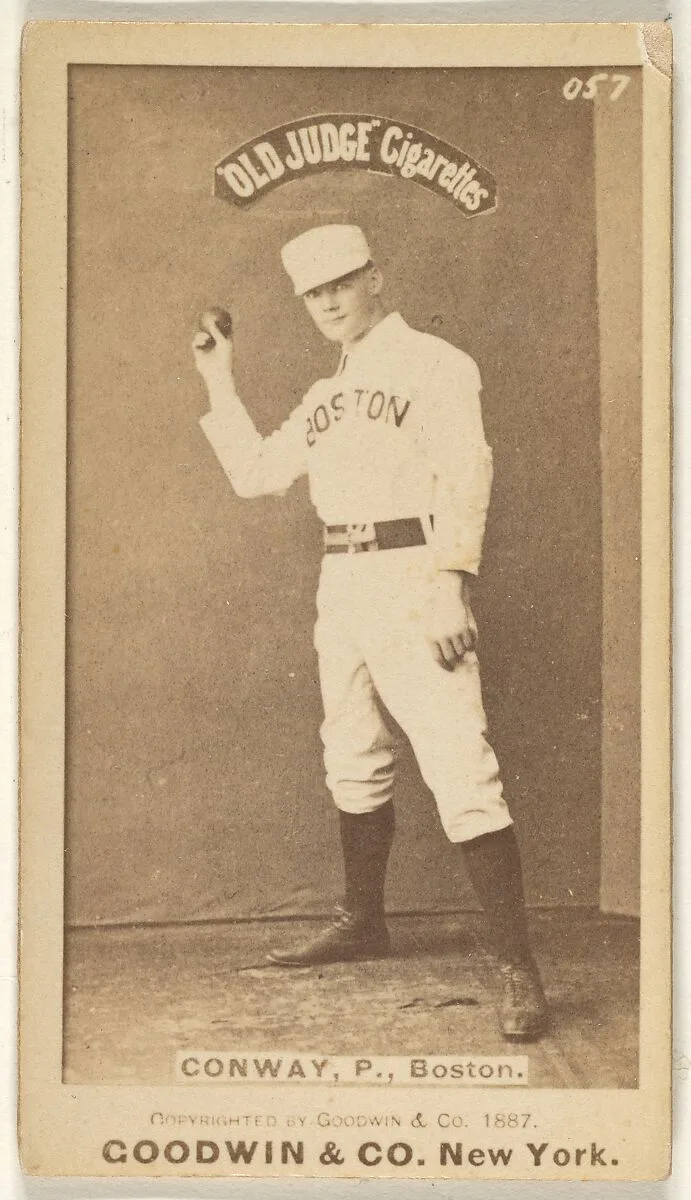 Conway, Pitcher, Boston, from the Old Judge series (N172) for Old Judge Cigarettes — Goodwin & Company