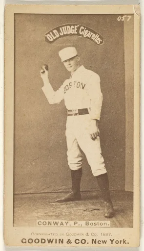 Conway, Pitcher, Boston, from the Old Judge series (N172) for Old Judge Cigarettes