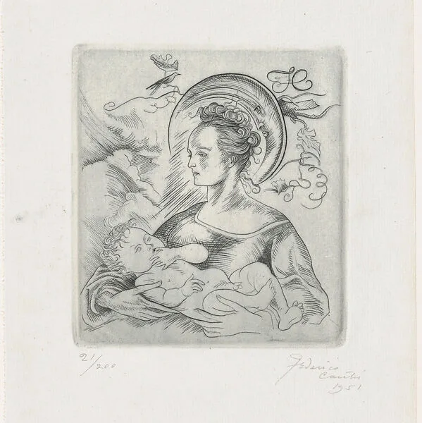 The Virgin holding the Christ Child — Federico Cantù