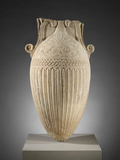 Marble funerary loutrophoros