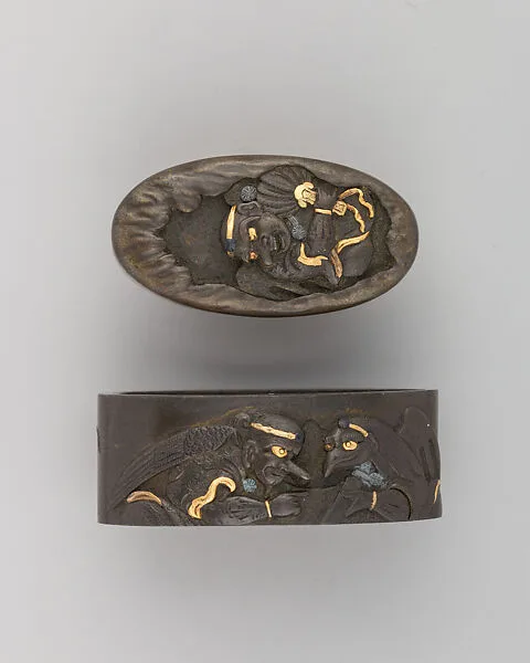 Sword-Hilt Collar and Pommel (Fuchigashira) — Unknown