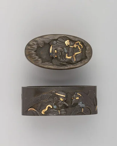 Sword-Hilt Collar and Pommel (Fuchigashira)