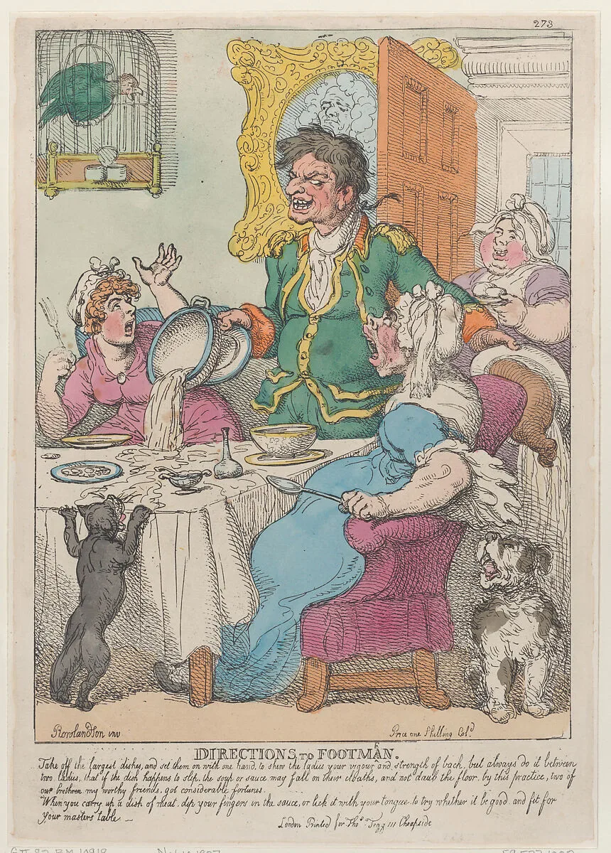 Directions to Footmen — Thomas Tegg|Thomas Rowlandson