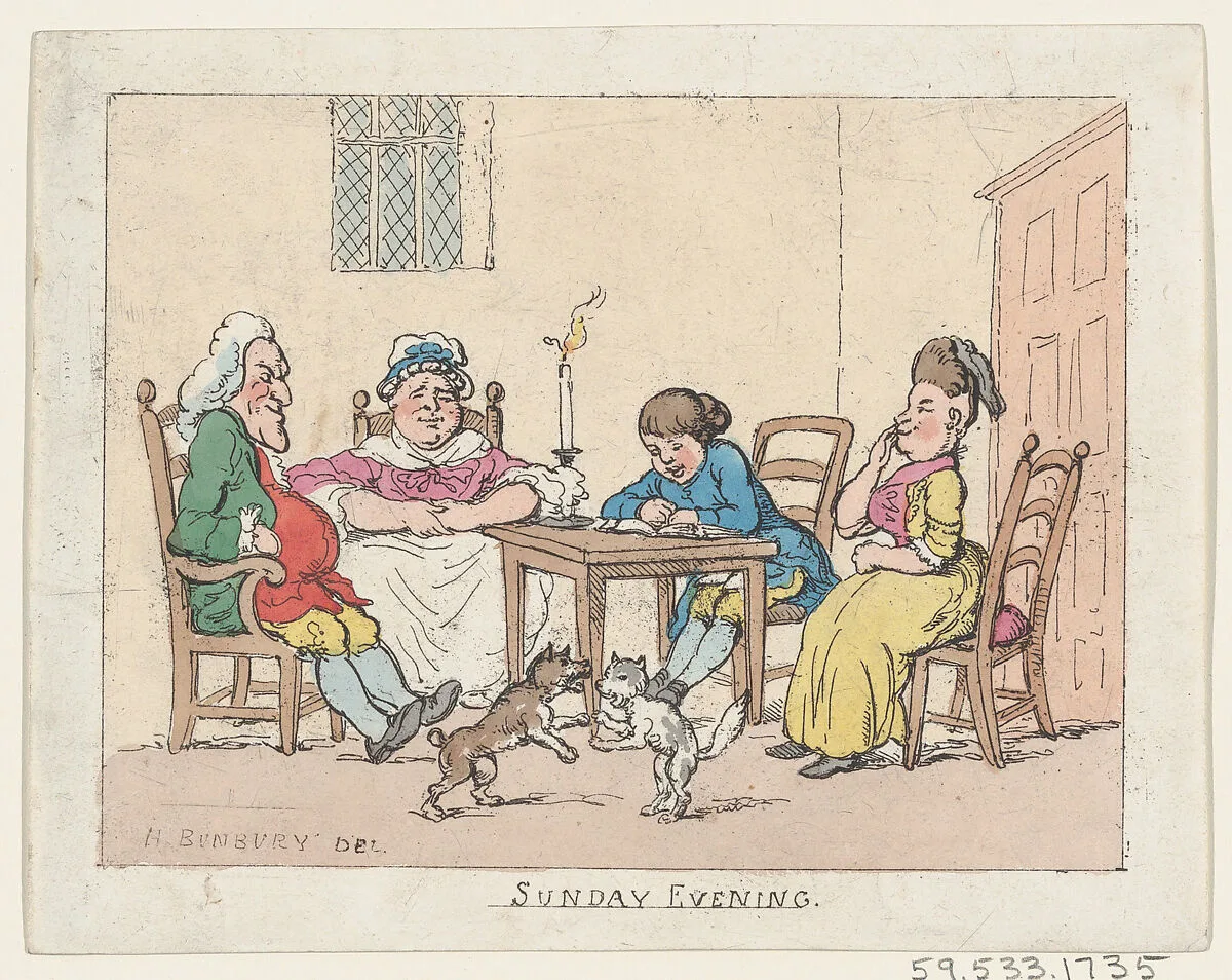 Sunday Evening — Henry William Bunbury|Thomas Rowlandson