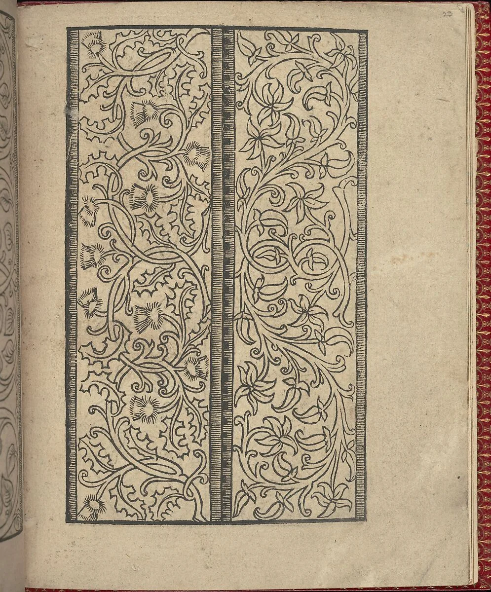 Ce est ung tractat de la noble art de leguille ascavoir ouvraiges de spaigne... page 23 (recto) — Willem Vosterman
