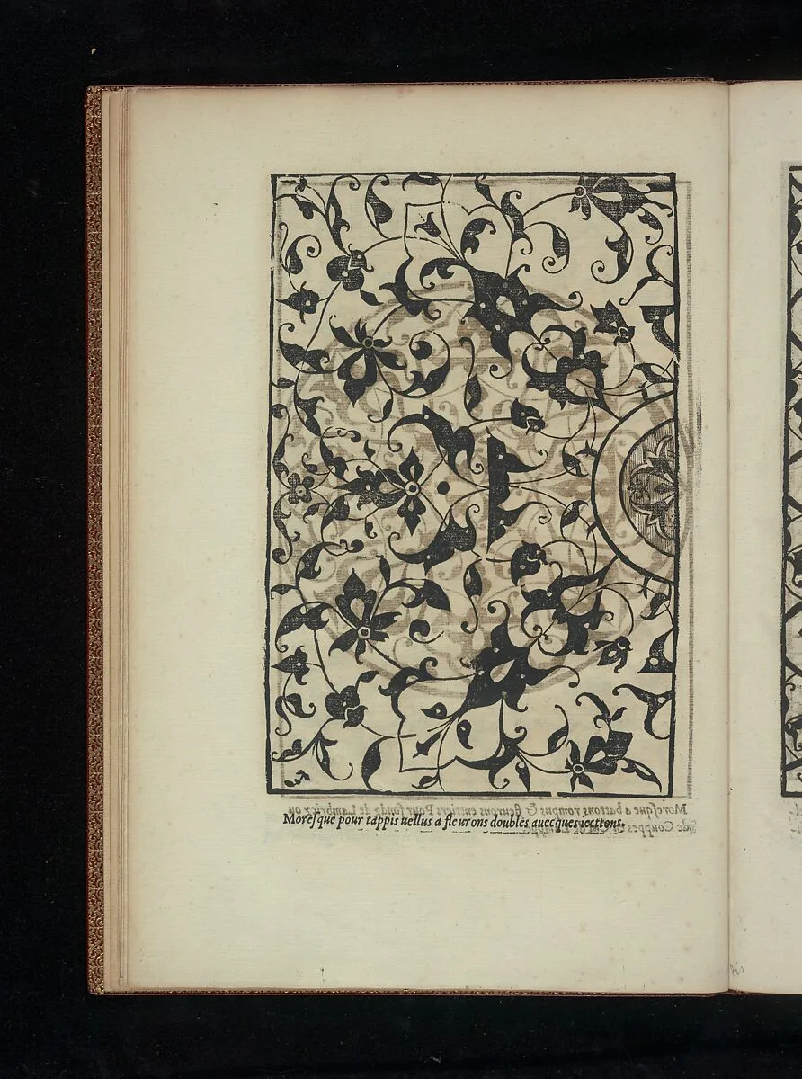 Livre de Moresques, page 4 (recto) — Cornelis Bos|Hiérosme de Gormont|Francesco di Pellegrino