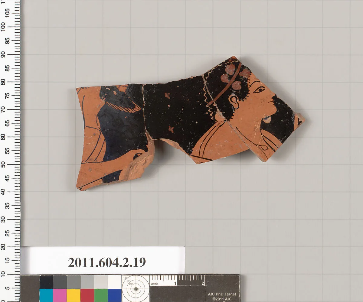 Terracotta fragment of a psykter (vase for cooling wine) — Unknown