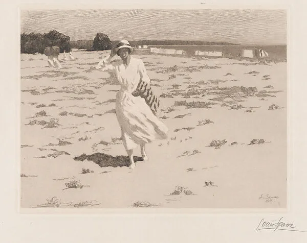 A sunny beach (En solig strand), from the portfolio of the Swedish Fine Art Print Society (Föreningen för Grafisk Konst) — Louis Sparre|Föreningen för Grafisk Konst