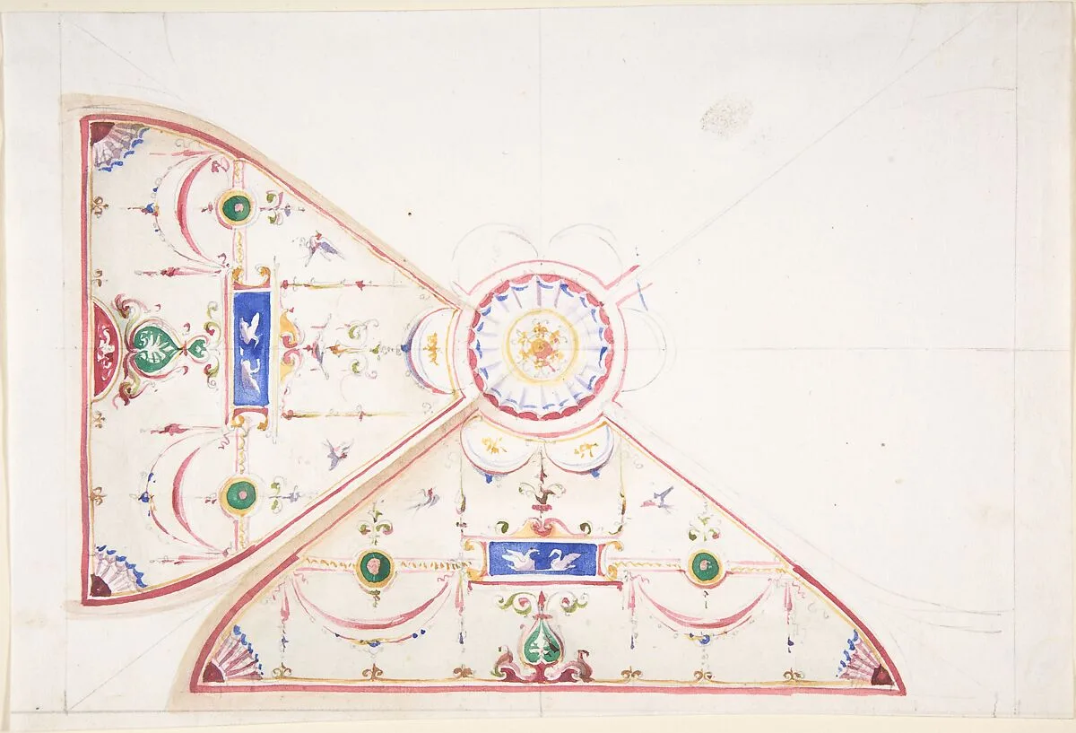 Design for a Painted Ceiling — Anonymous, Italian, 19th century