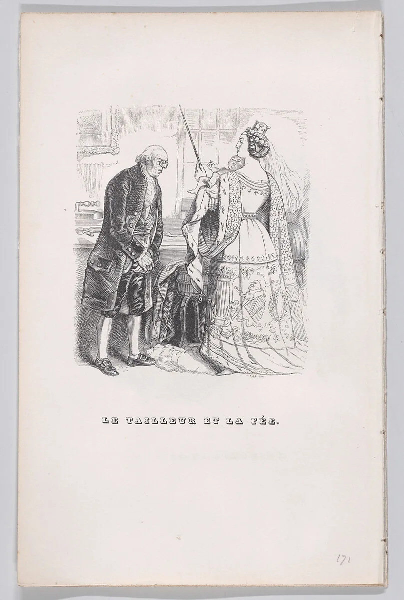 "The Tailor and the Fairy" from The Complete Works of Béranger — Fournier & Perrotin|Pierre Jean de Béranger|Fournier & Perrotin|J. J. Grandville