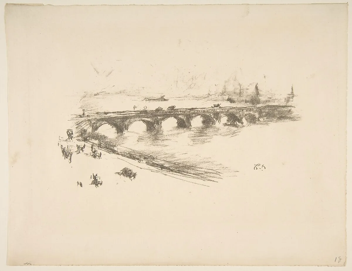 Evening, Little Waterloo Bridge — James McNeill Whistler