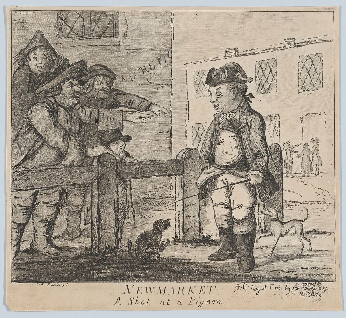 Newmarket: A Shot at a Pigeon — S. W. Fores|James Bretherton|Henry William Bunbury