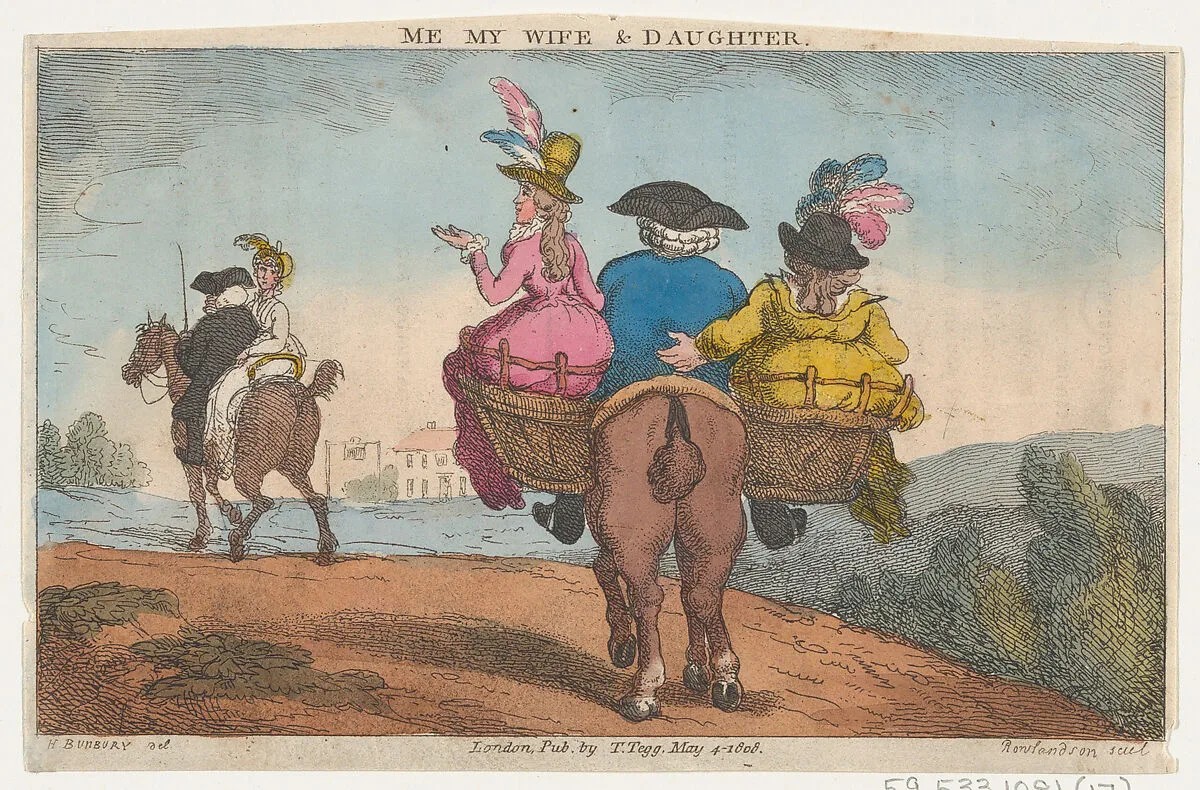 Me, My Wife & Daughter — Thomas Tegg|Thomas Rowlandson|Henry William Bunbury
