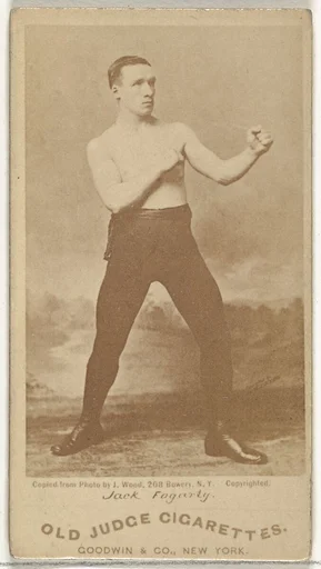 Jack Fogarty, from the Celebrities and Prizefighters series (N174) for Old Judge Cigarettes