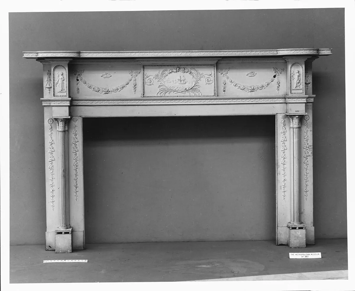 Mantel with Wellford Ornament from Beltzhoover House, Carlisle, Pennsylvania — Robert Wellford