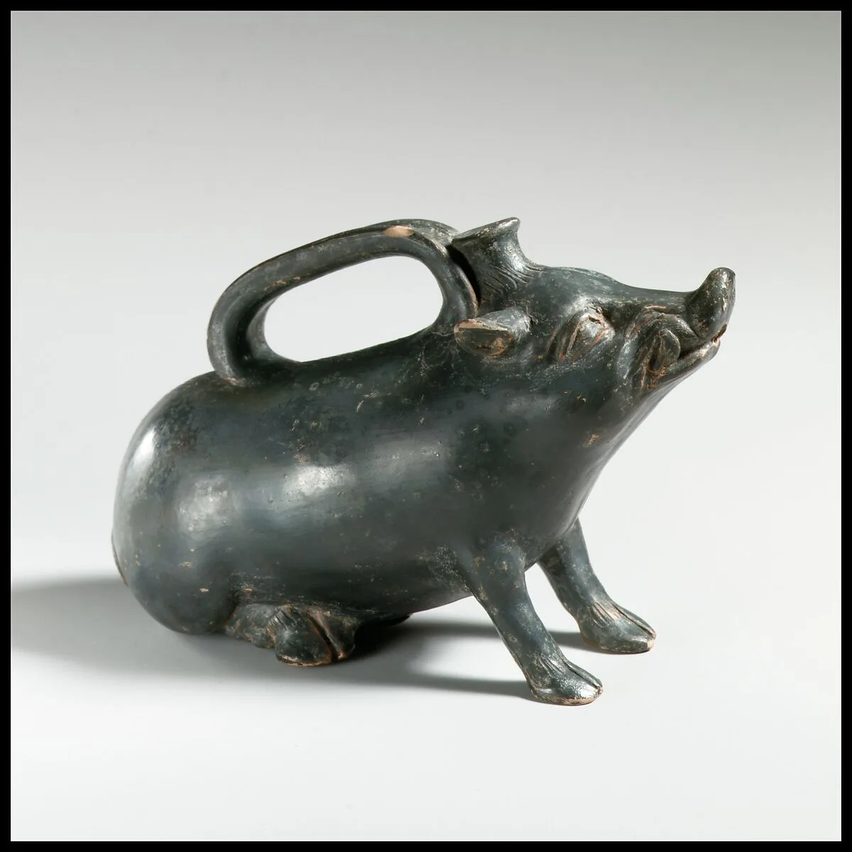 Terracotta askos in the form of a boar — Unknown