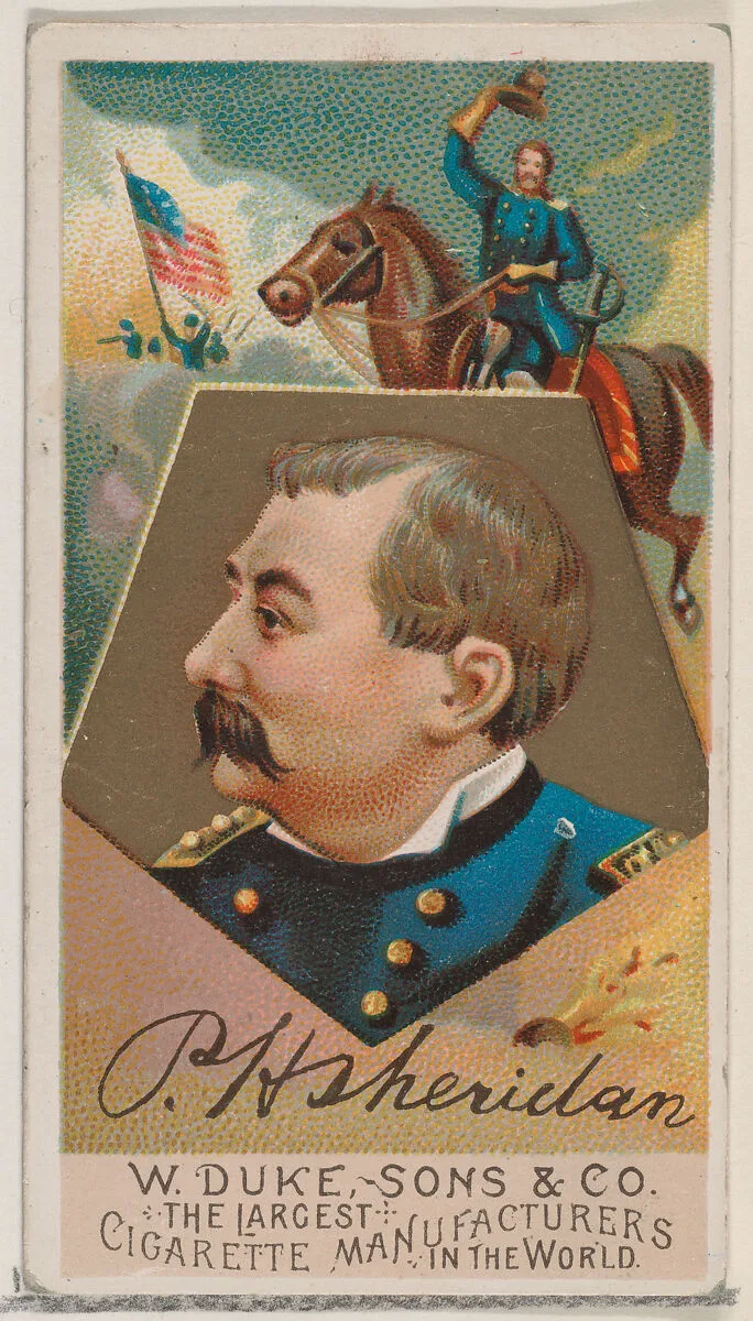 Philip H. Sheridan, from the series Great Americans (N76) for Duke brand cigarettes — W. Duke, Sons & Co.