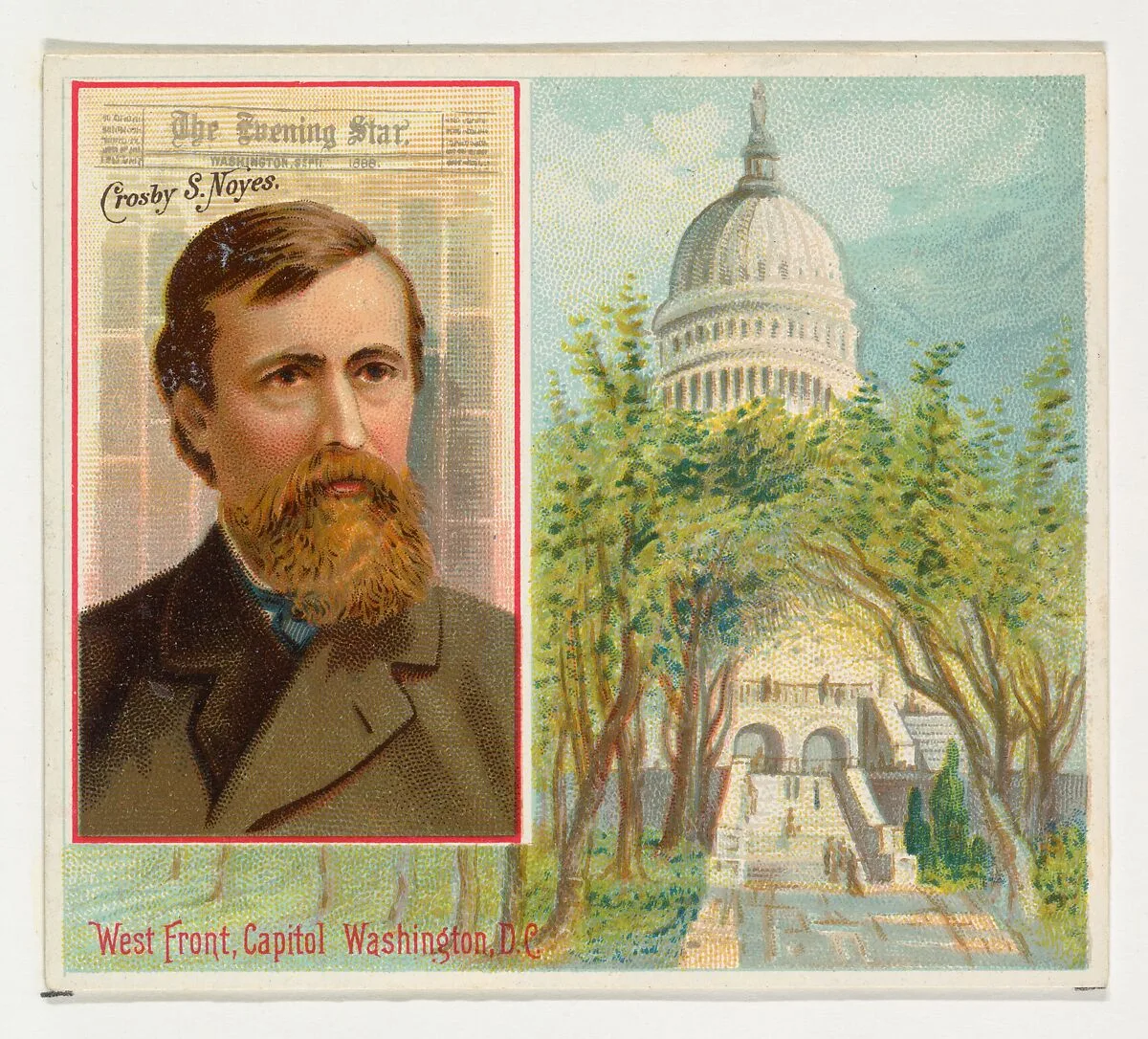 Crosby S. Noyes, The Washington Evening Star, from the American Editors series (N35) for Allen & Ginter Cigarettes — Allen & Ginter