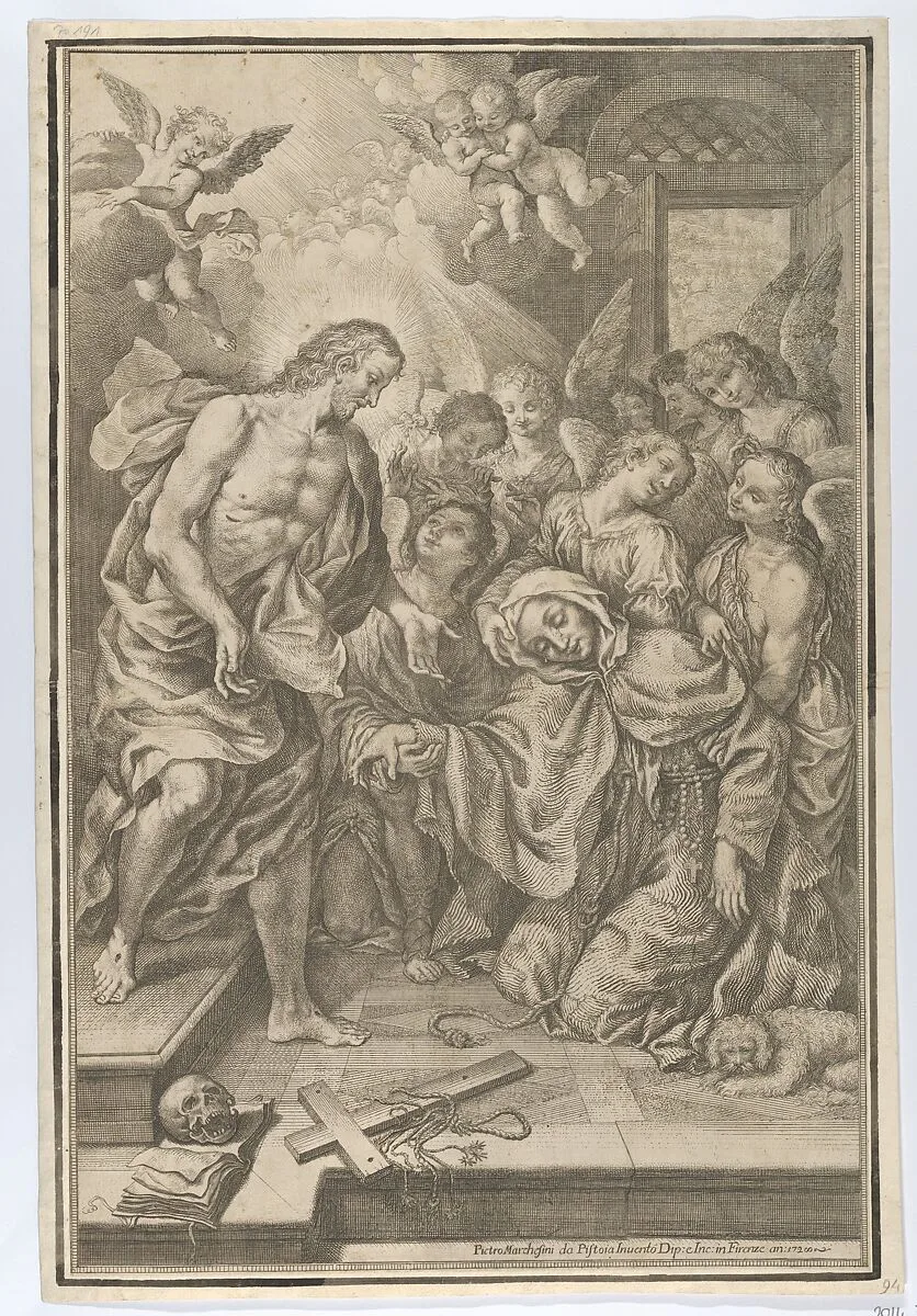 Christ appearing to Saint Margaret of Cortona — Pietro Marchesini