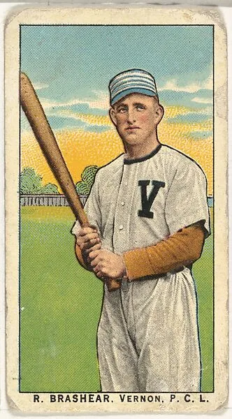 R. Brashear, Vernon, Pacific Coast League, from the "Obak Baseball Players" set (T212), issued by the American Tobacco Company to promote Obak Mouthpiece Cigarettes — American Tobacco Company