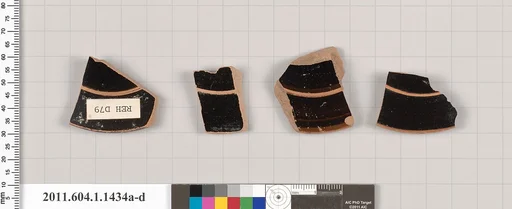 Terracotta fragments of kylikes (drinking cups)