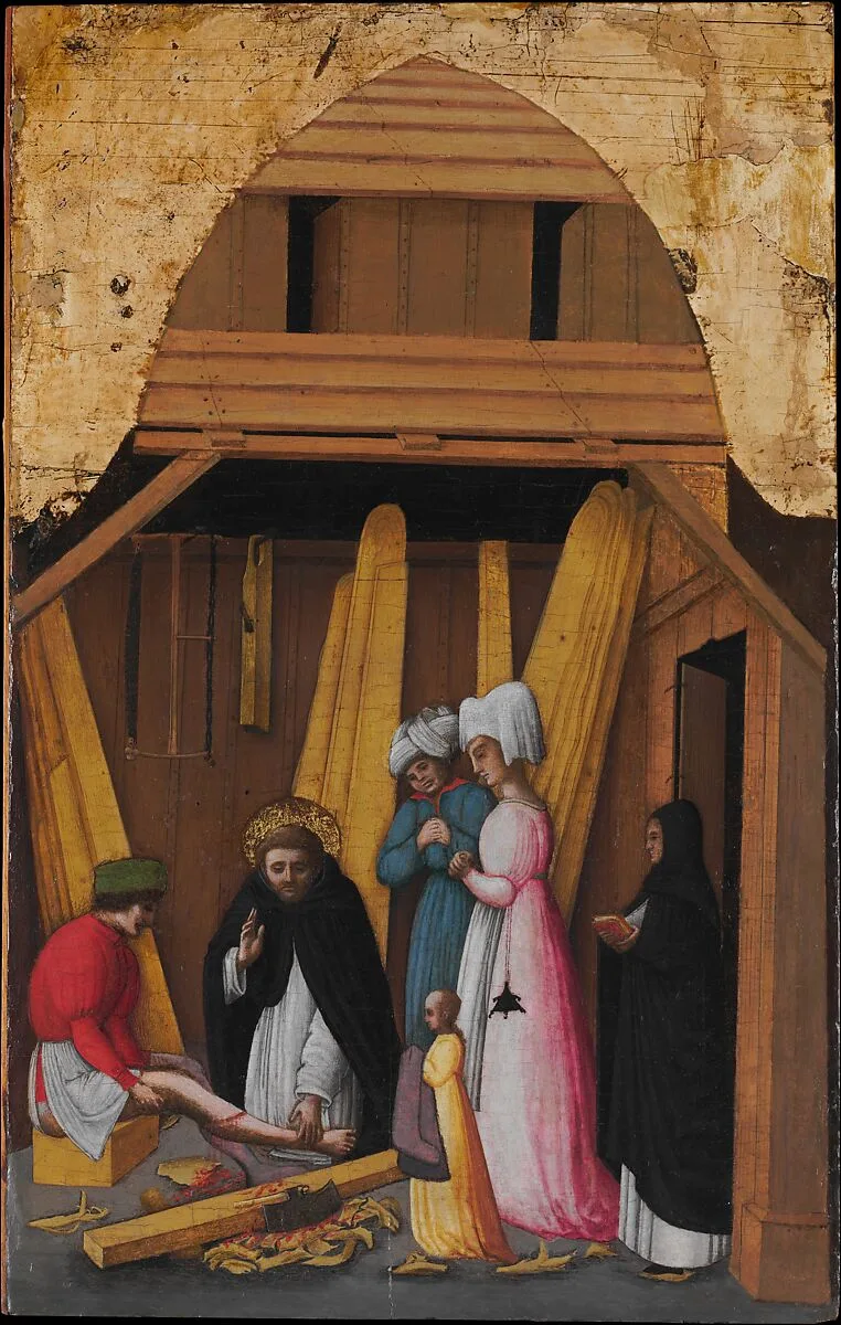 Saint Peter Martyr Healing the Leg of a Young Man — Antonio Vivarini