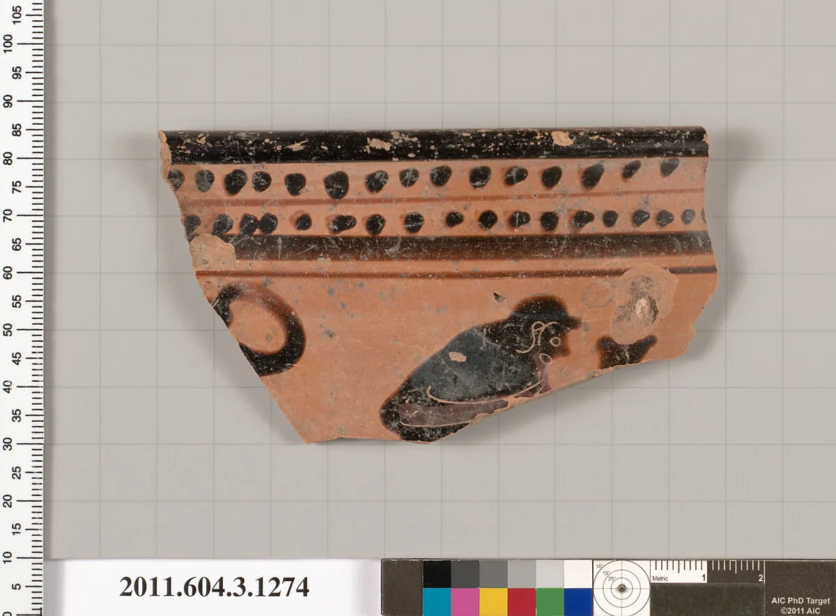 Terracotta rim fragment of a skyphos (deep drinking cup) — Unknown