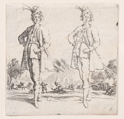 Le Turc Vu de Face, La Main Droite Posée sur la Hanche (Front View of the Turk, Right Hand Placed on Hip), from Varie Figure (Various Figures), plate 3