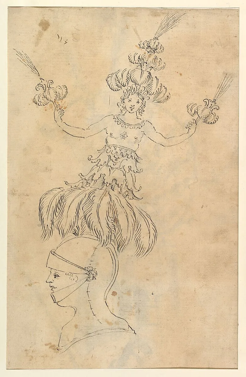 Design for an Armor with Tournament Headdress — Baccio del Bianco
