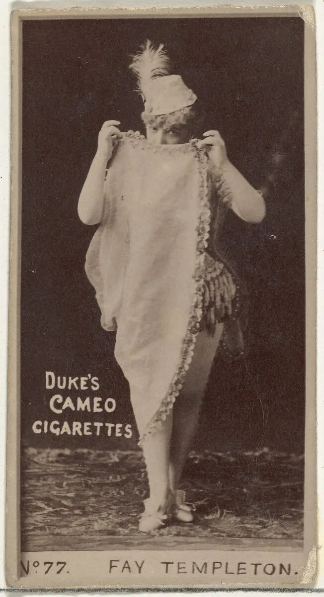 Card Number 77, Fay Templeton, from the Actors and Actresses series (N145-4) issued by Duke Sons & Co. to promote Cameo Cigarettes — W. Duke, Sons & Co.