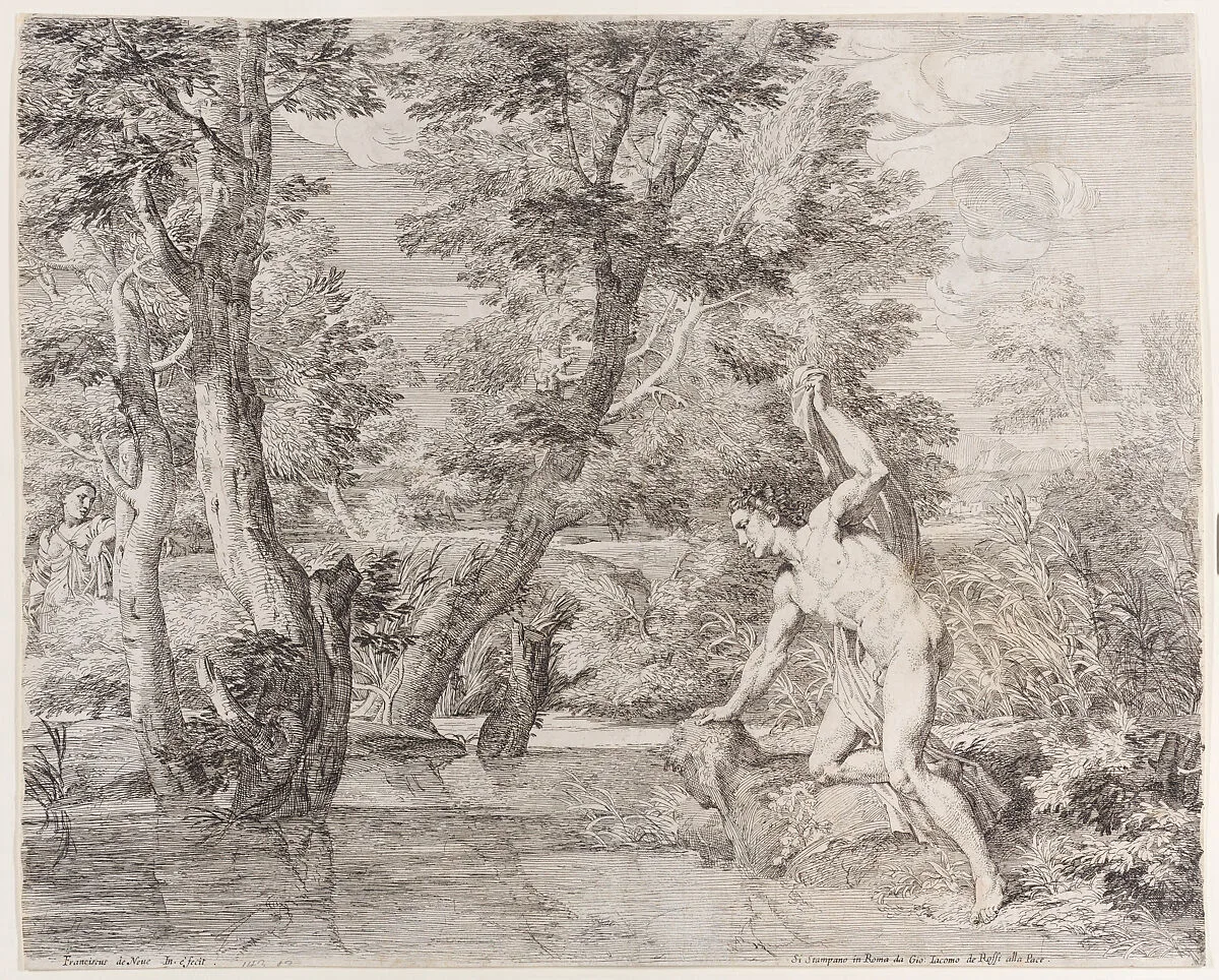 Narcissus and Echo — Frans van der Neve|Giovanni Giacomo De Rossi