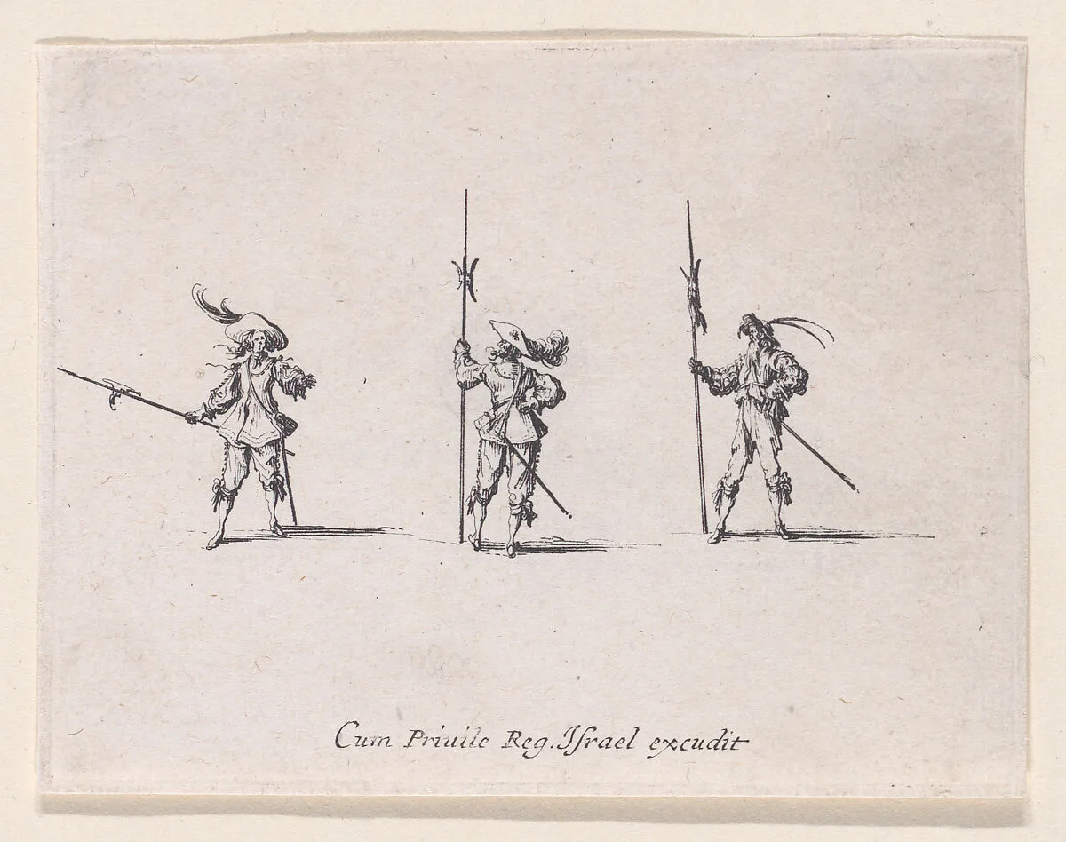 L'Exercice de la Hallebarde (Drill with Halberds), from Les Exercices Militaires (The Military Exercises) — Jacques Callot|Israël Henriet