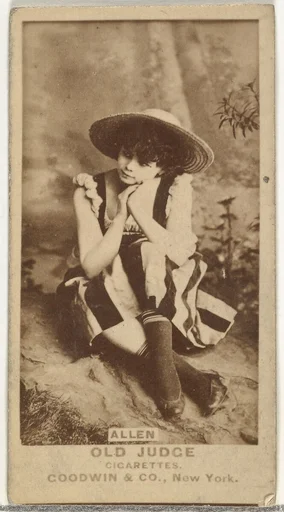 Allen, from the Actors and Actresses series (N171) for Old Judge Cigarettes