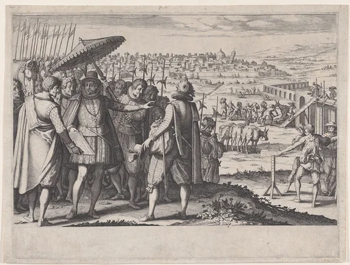 Restauration de L'Aqueduc de Pise (Restoring the Aqueduct in Pisa), from La Vie de Ferdinand Ier de Médicis série appelée aussi Les Batailles des Médicis (The Life of Ferdinand I de'Medici also called The Medici Battles)