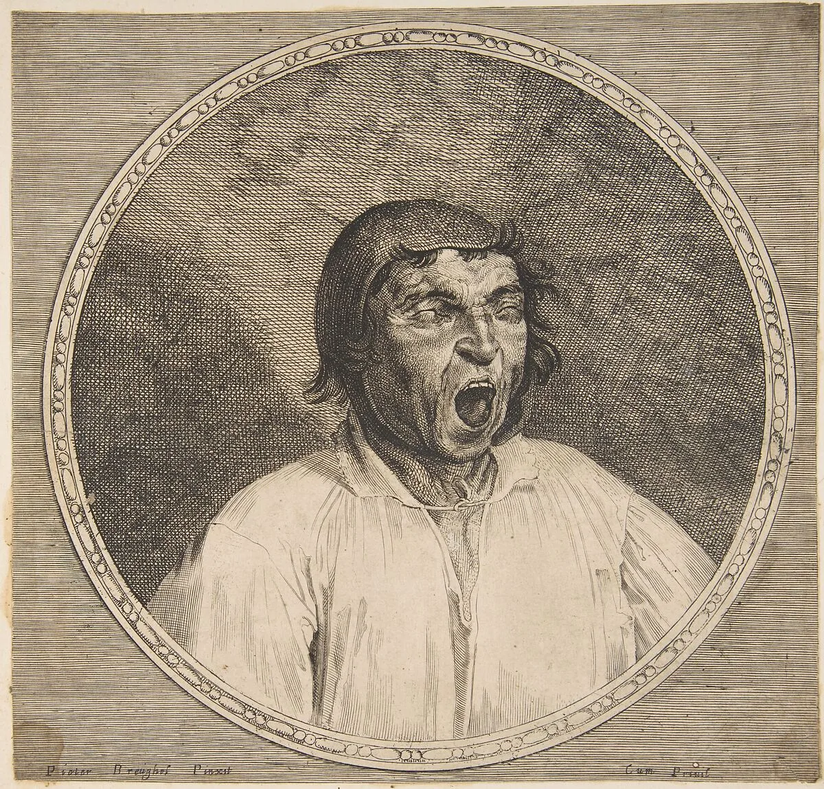 A Peasant Yawning — Lucas Vorsterman I|Pieter Bruegel the Elder|Anonymous, Flemish, 17th century