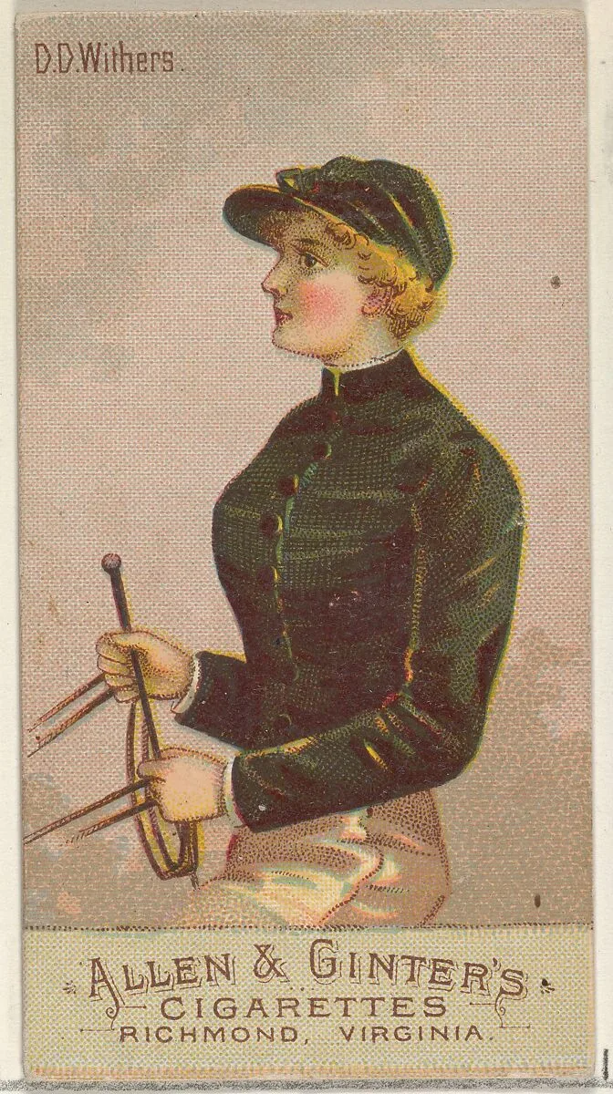 D.D. Withers, from the Racing Colors of the World series (N22b) for Allen & Ginter Cigarettes — Allen & Ginter